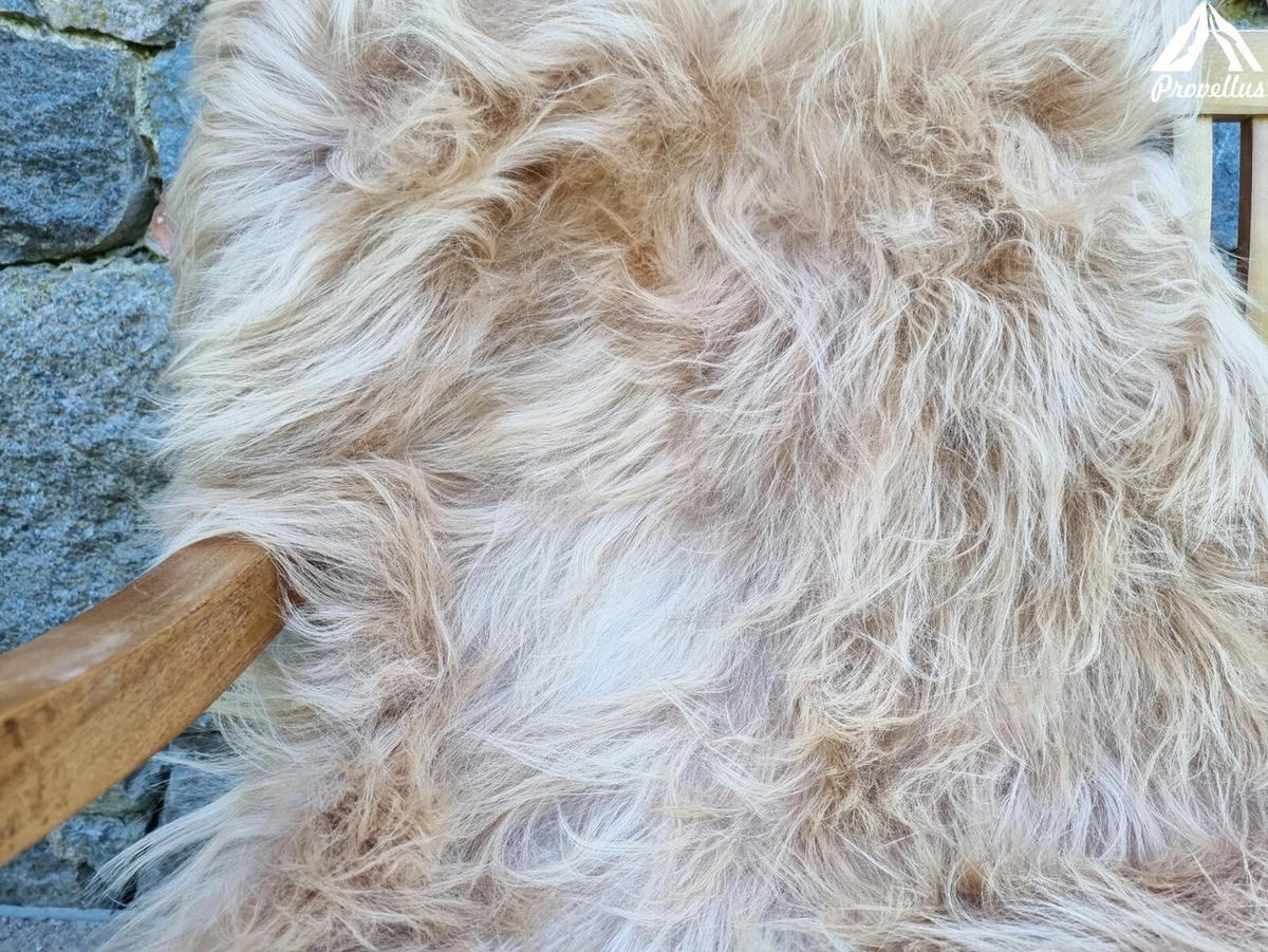 SCHAFFELL Langhaar skandinavisch weich chromfrei Cappuccino ca. 115 cm - Cappuccino, Fell (65/115cm) - Provellus