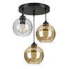 PENDELLEUCHTE HAGEN - Transparent/Honig, Glas/Metall (40/40/70cm) - kiki design