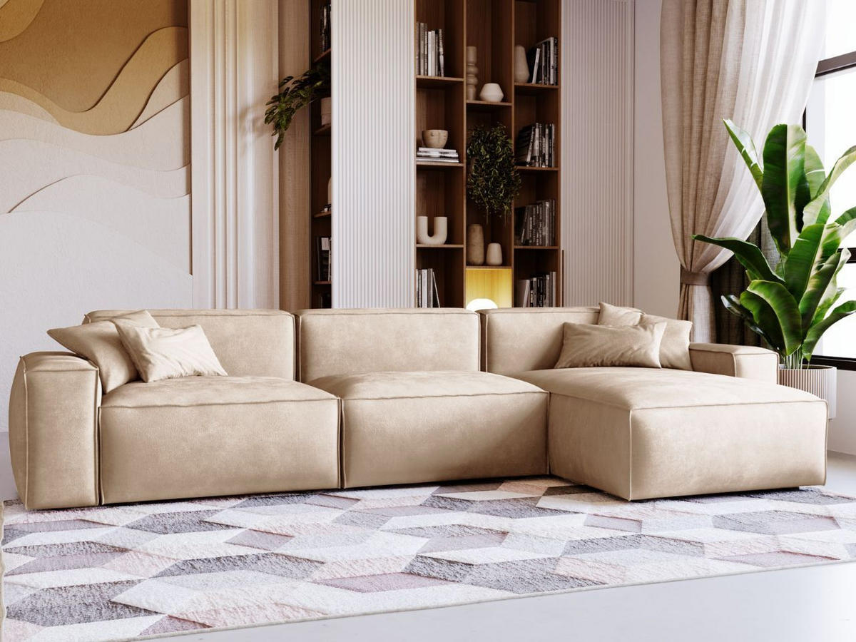ECKSOFA Arizona Beige Rechts - Beige, Holz/Textil (265/180cm) - Graingold