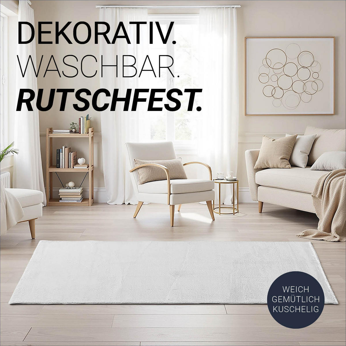 TEPPICH in Grau 160/230 cm waschbar - Grau, Textil (160/230cm) - Homestyle4u