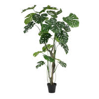 KUNSTBAUM Künstliche Monstera - Mogli 210 cm - Grün, Kunststoff (210cm) - Emerald