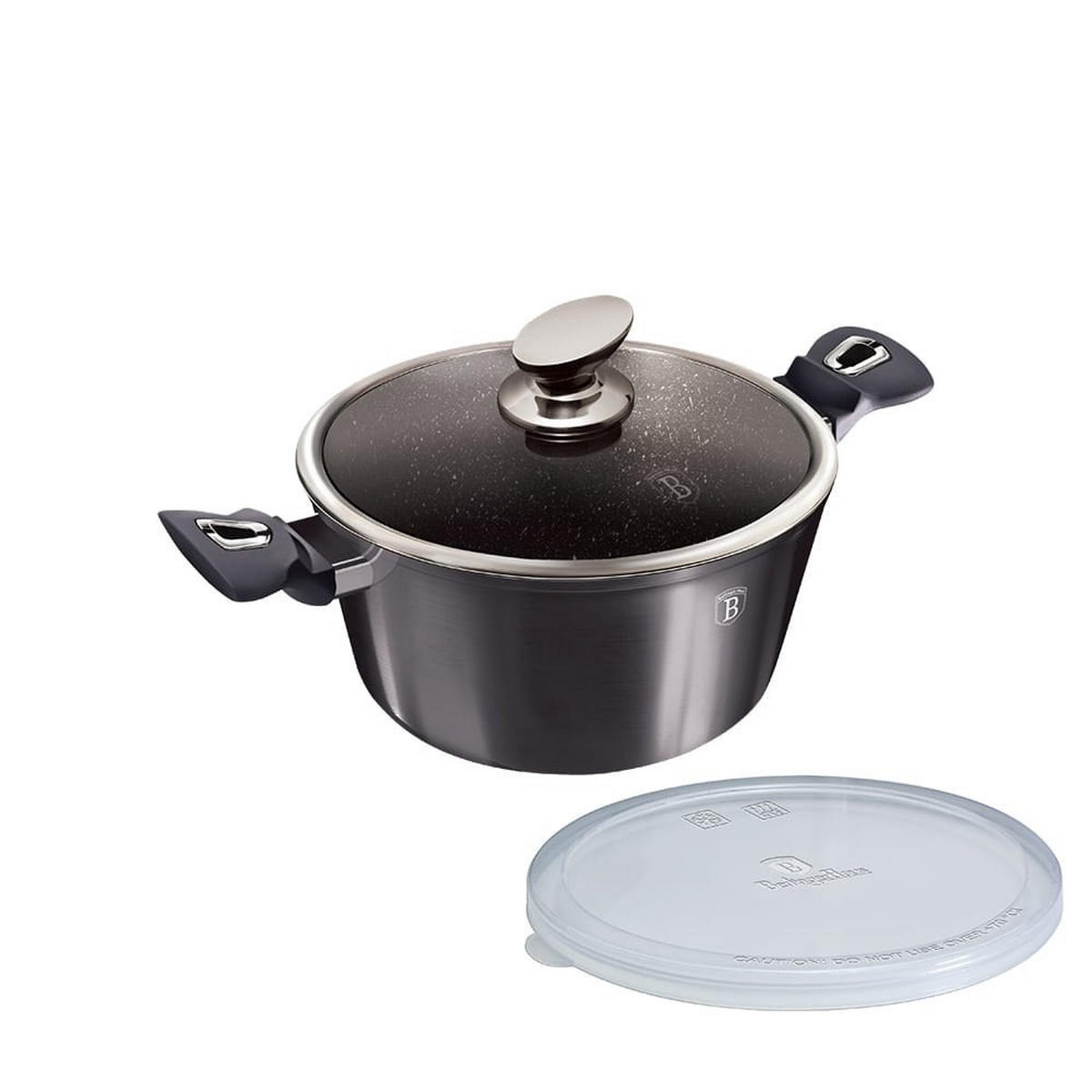 TOPF Graphit 20/20/10.4 cm BH6892 - Graphitfarben, Metall (20cm) - Berlinger Haus