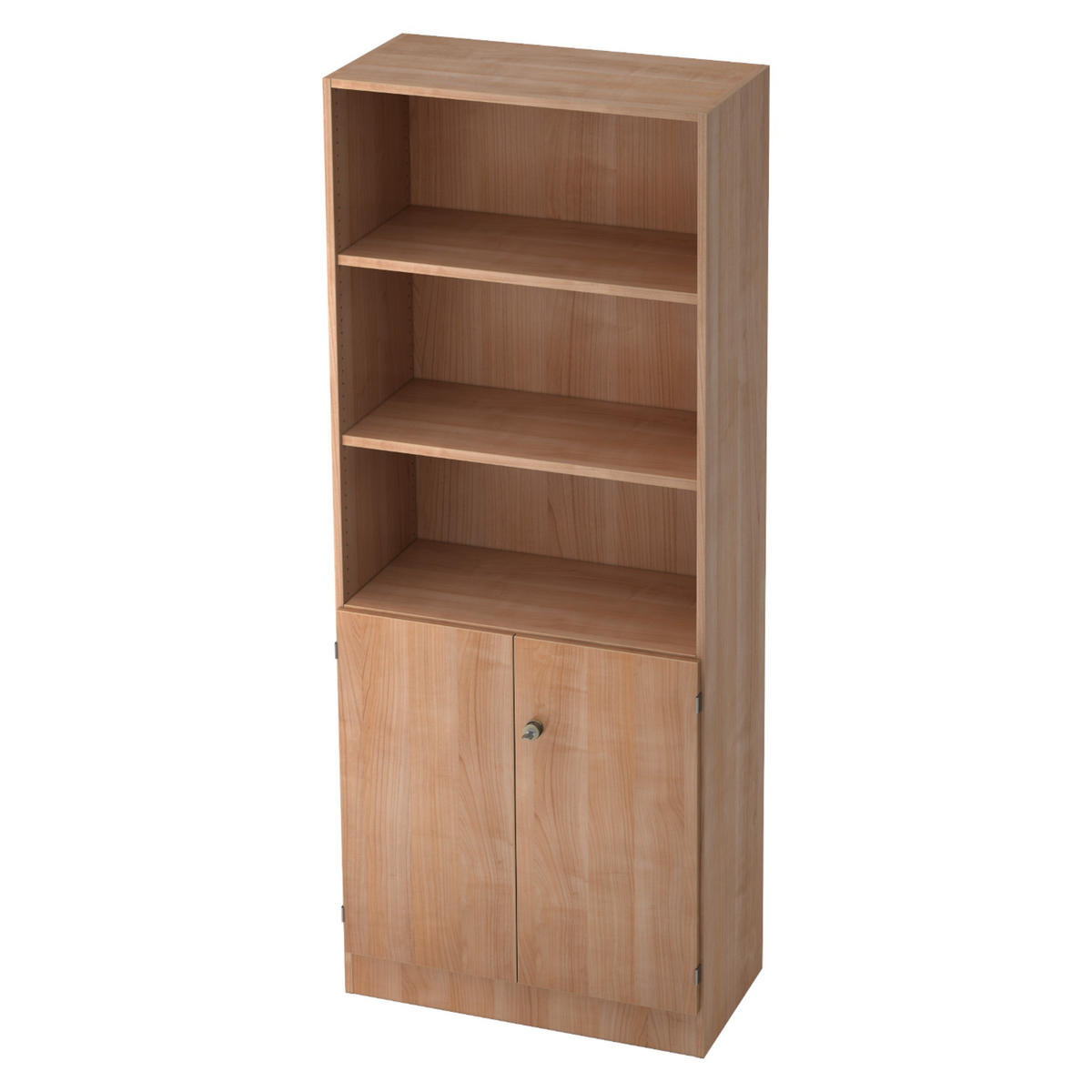 REGALSCHRANK - 5 Ordnerhöhen 42/80/200,4 cm in Nussbaumfarben - Nussbaumfarben, Holzwerkstoff (80/200.4/42cm) - bümö