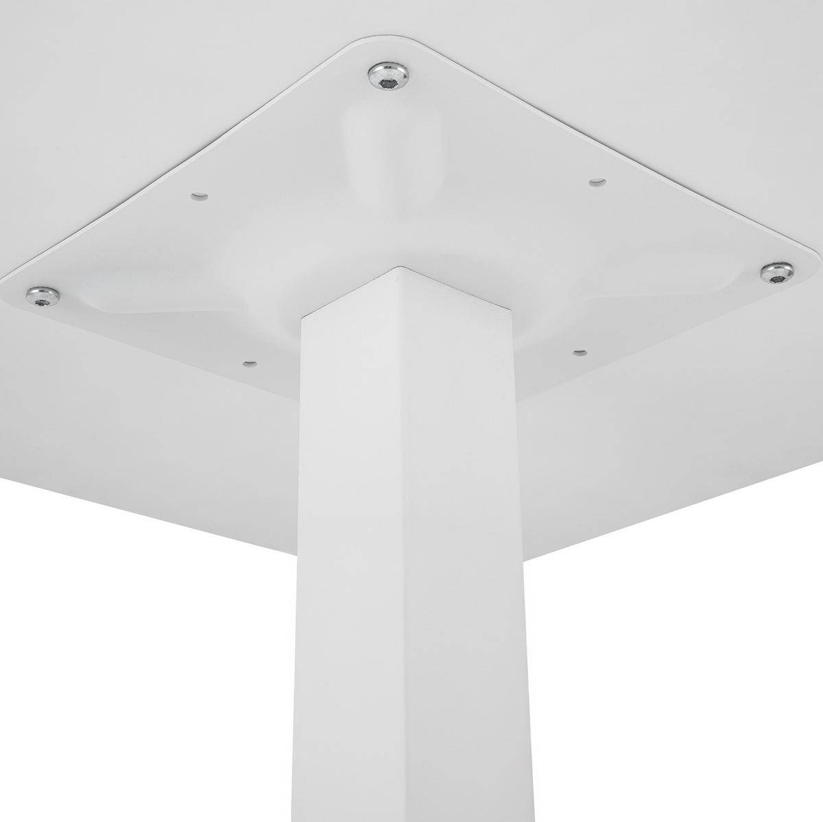 STEHTISCH eckig 60/60/110 cm Holz Weiß/Weiß - Weiß, Holz/Metall (60/60/110cm) - CLP