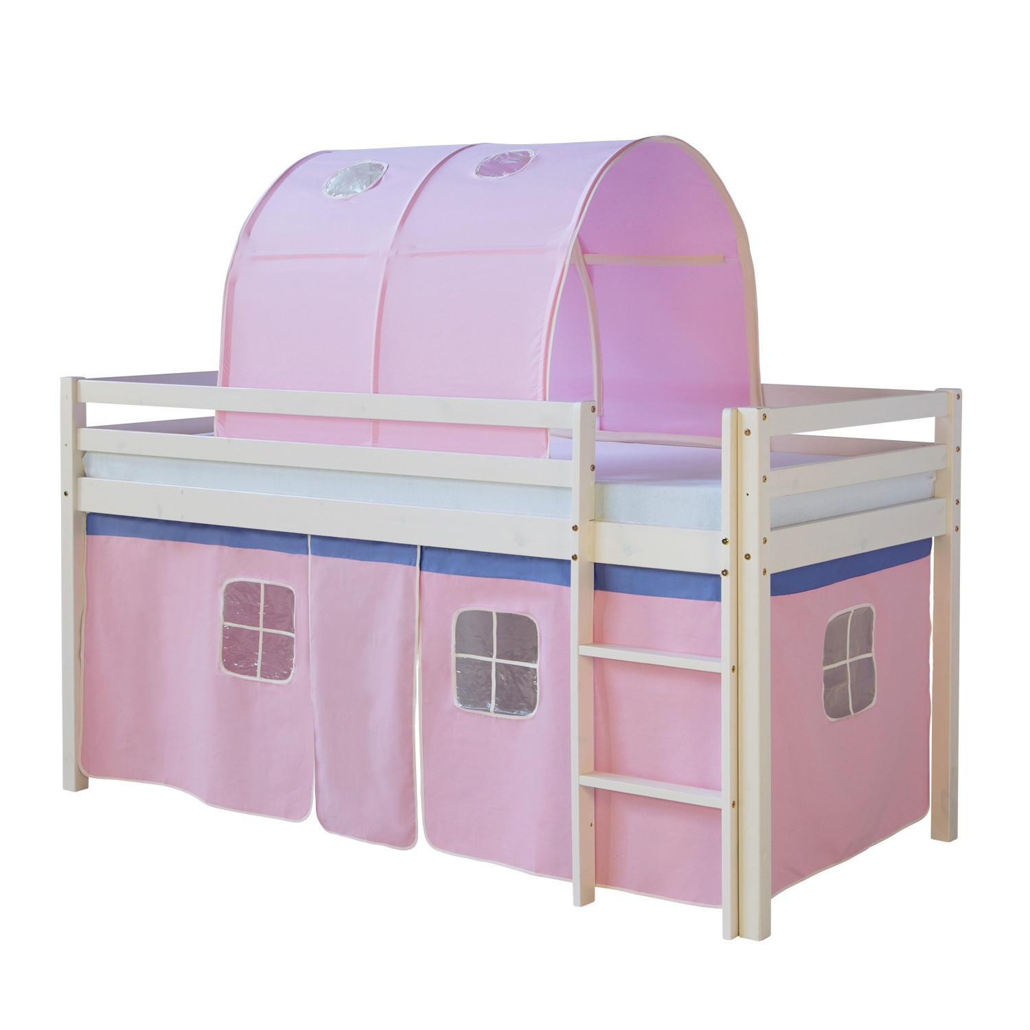 HOCHBETT 90/200 cm Rosa - Weiß/Rosa, Holz - Homestyle4u