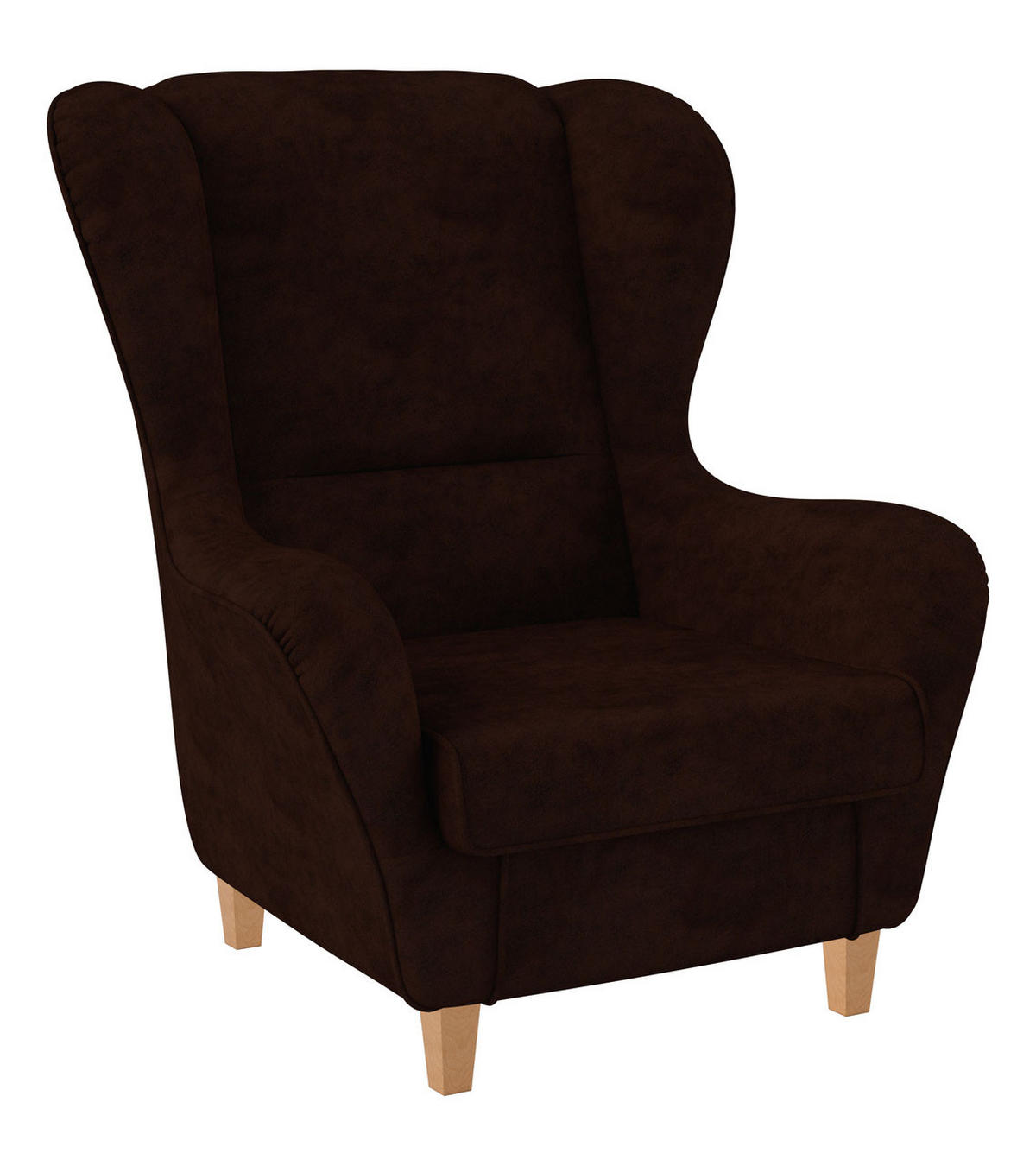 OHRENSESSEL Sofia Relaxsessel mit Hocker | Kunstleder Texas Schoko - Mokka, Textil (92/68/95cm) - Supellex