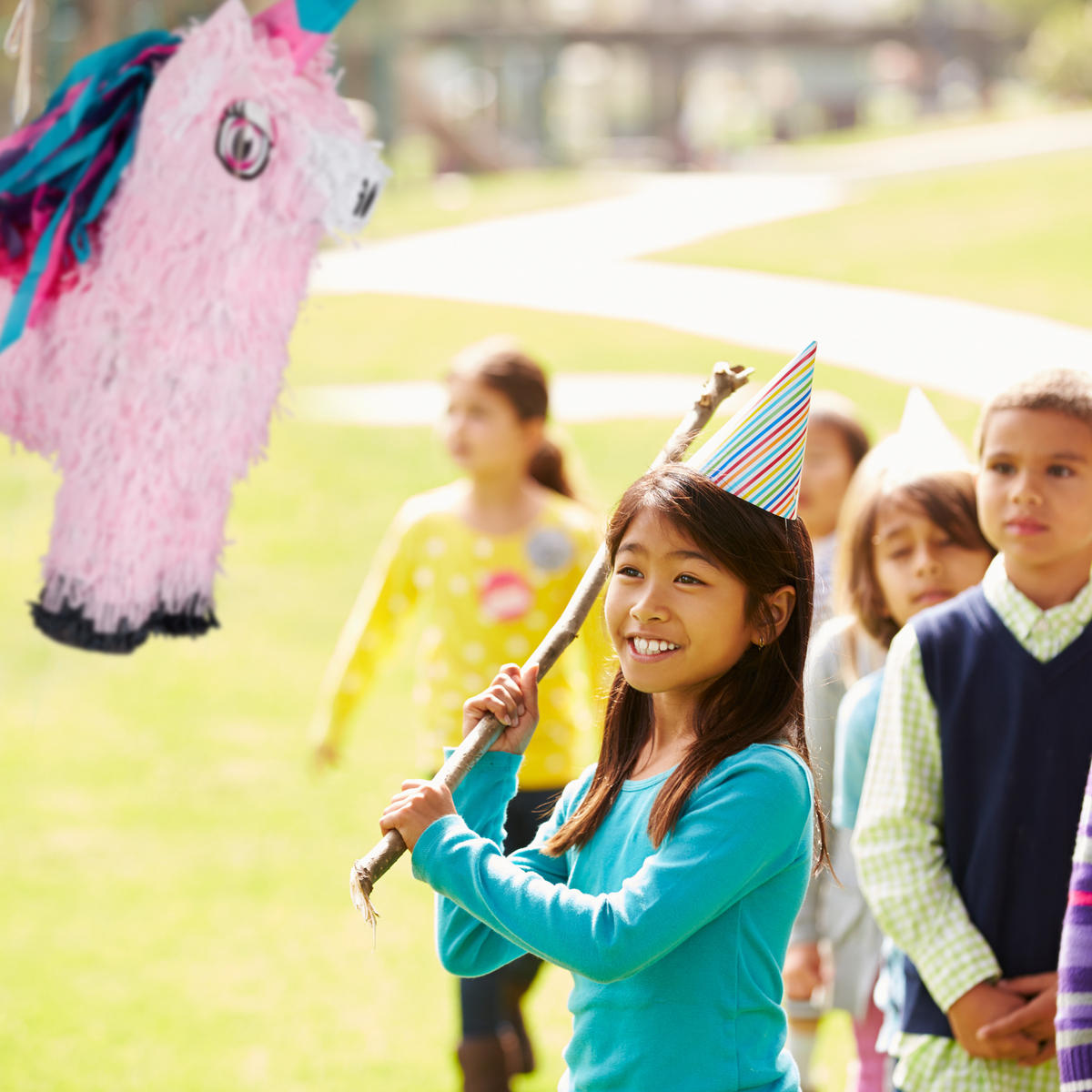 PINATA Einhorn - Rosa, Papier/Wellpappe (40/54/13cm) - Relaxdays