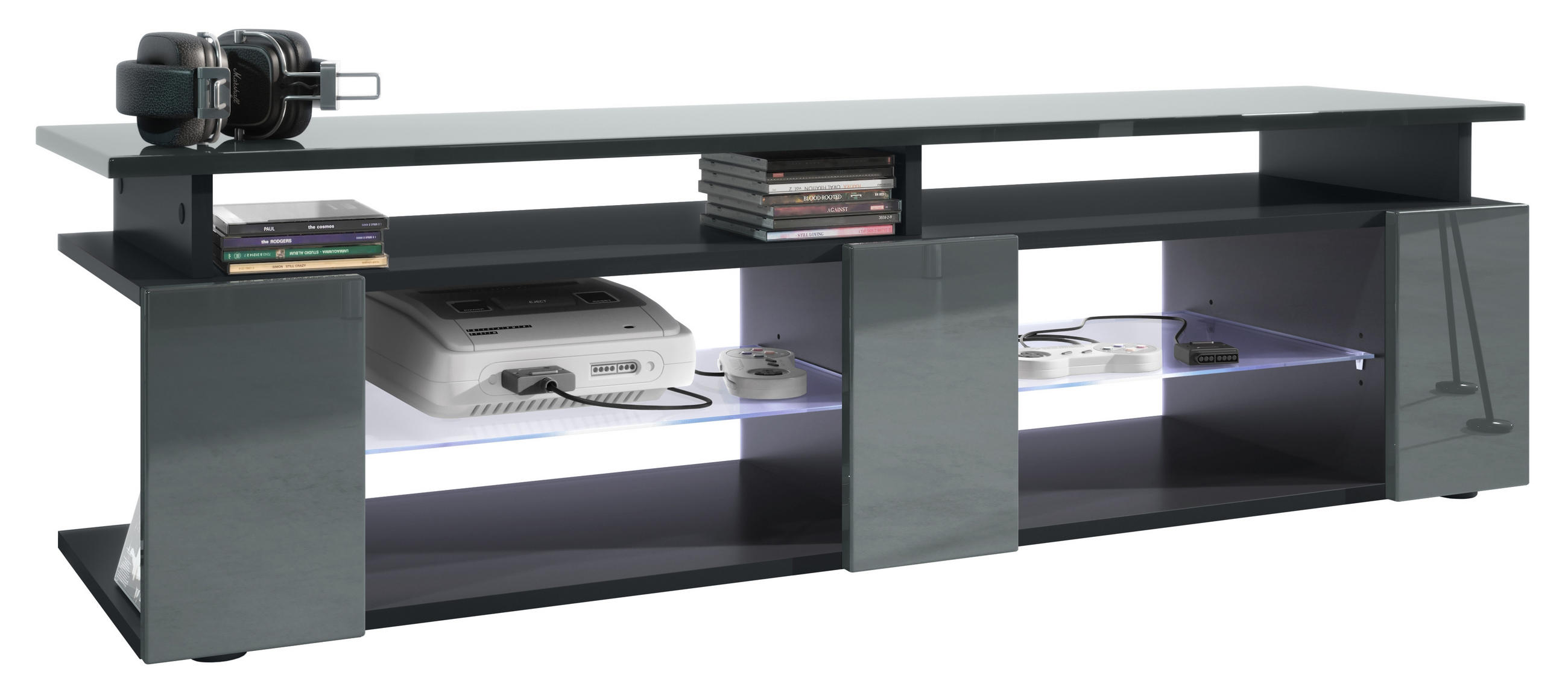 Vladon Lowboard Grau 138.5x39x39 cm