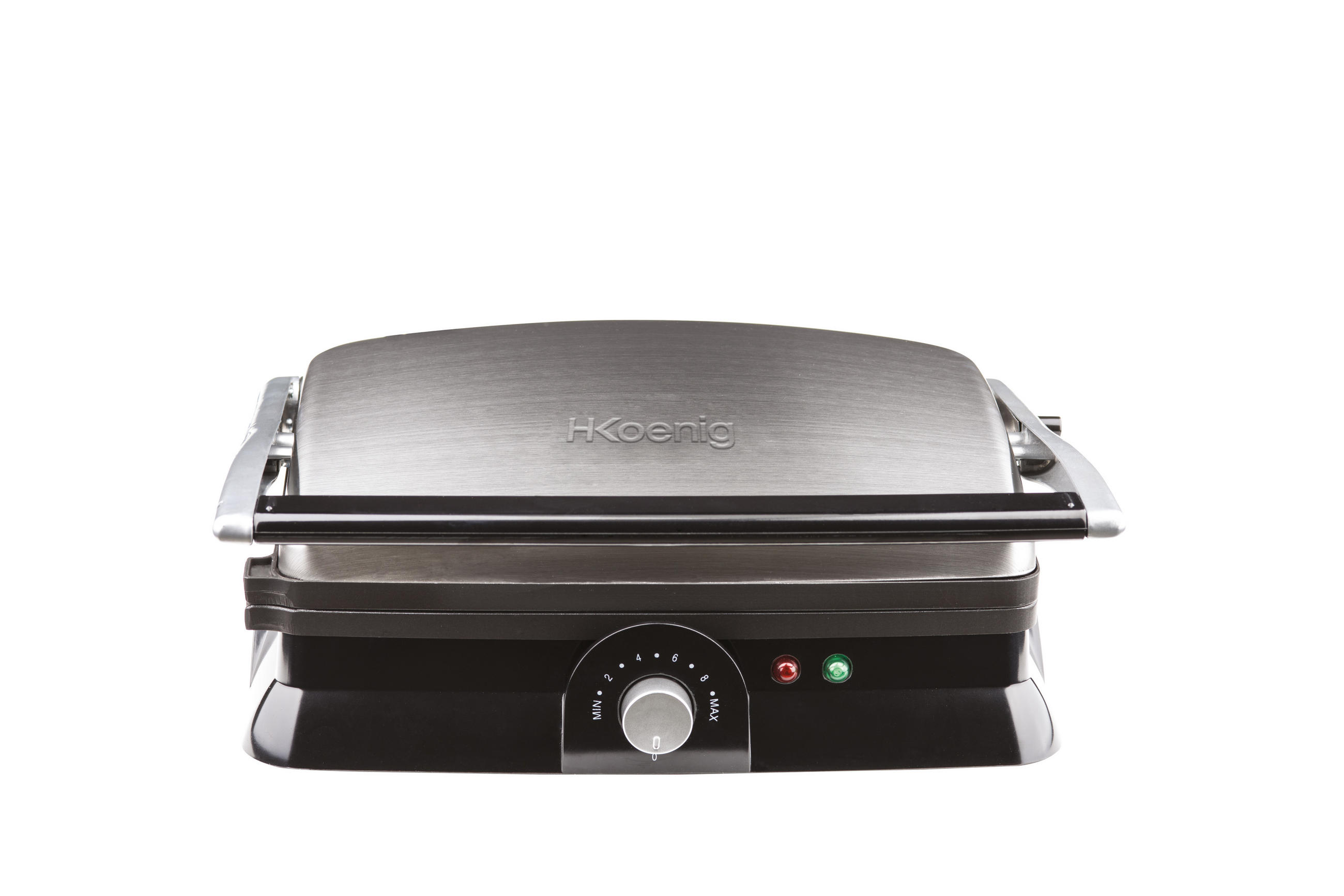 GRILL GR20 Schwarz und Silber, Panini Press - Silberfarben, Metall (15/12.3/33.2cm) - HKoenig