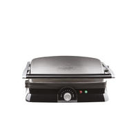 GRILL GR20 Schwarz und Silber, Panini Press - Silberfarben, Metall (15/12.3/33.2cm) - HKoenig