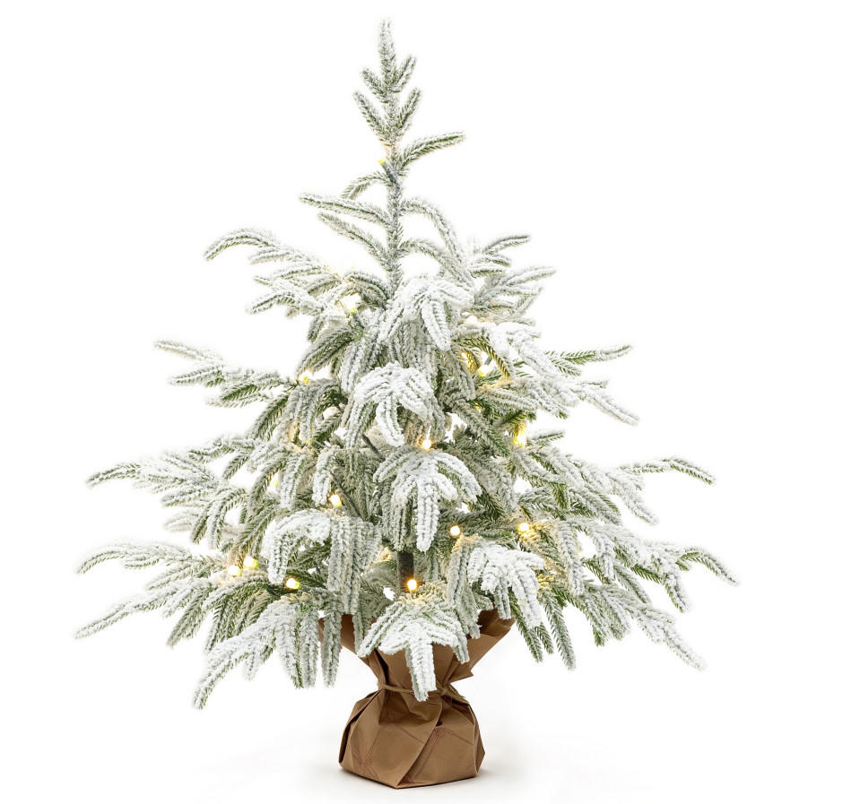 KÜNSTLICHER Weihnachtsbaum mit Beleuchtung, Kleiner Christbaum - Grün, Kunststoff/Metall (60cm) - Hometopia