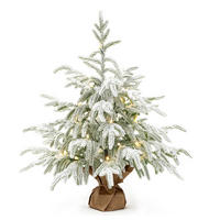 KÜNSTLICHER Weihnachtsbaum mit Beleuchtung, Kleiner Christbaum - Grün, Kunststoff/Metall (60cm) - Hometopia