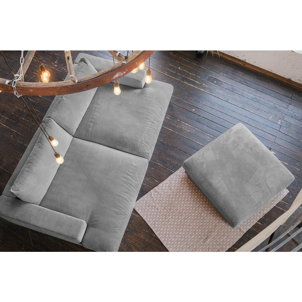 Thumbnail - Kawola Big, Grau, Schwarz, Textil, Echtholz, 3-Sitzer, Füllung: Komfortschaum, 290x85x170 cm, Wohnzimmer, Sofas & Couche...