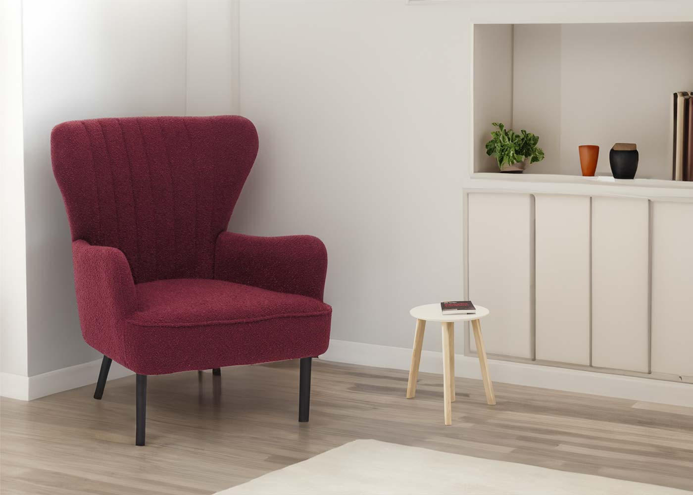 LOUNGE-SESSEL Bordeaux - Bordeaux, Textil (75/80/78cm) - MCW