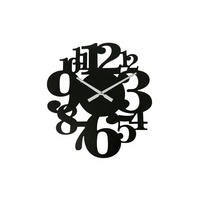 WANDUHR Schwarz 5/50/55 cm - Schwarz, Holzwerkstoff (5/55/50cm) - Mobili Rebecca