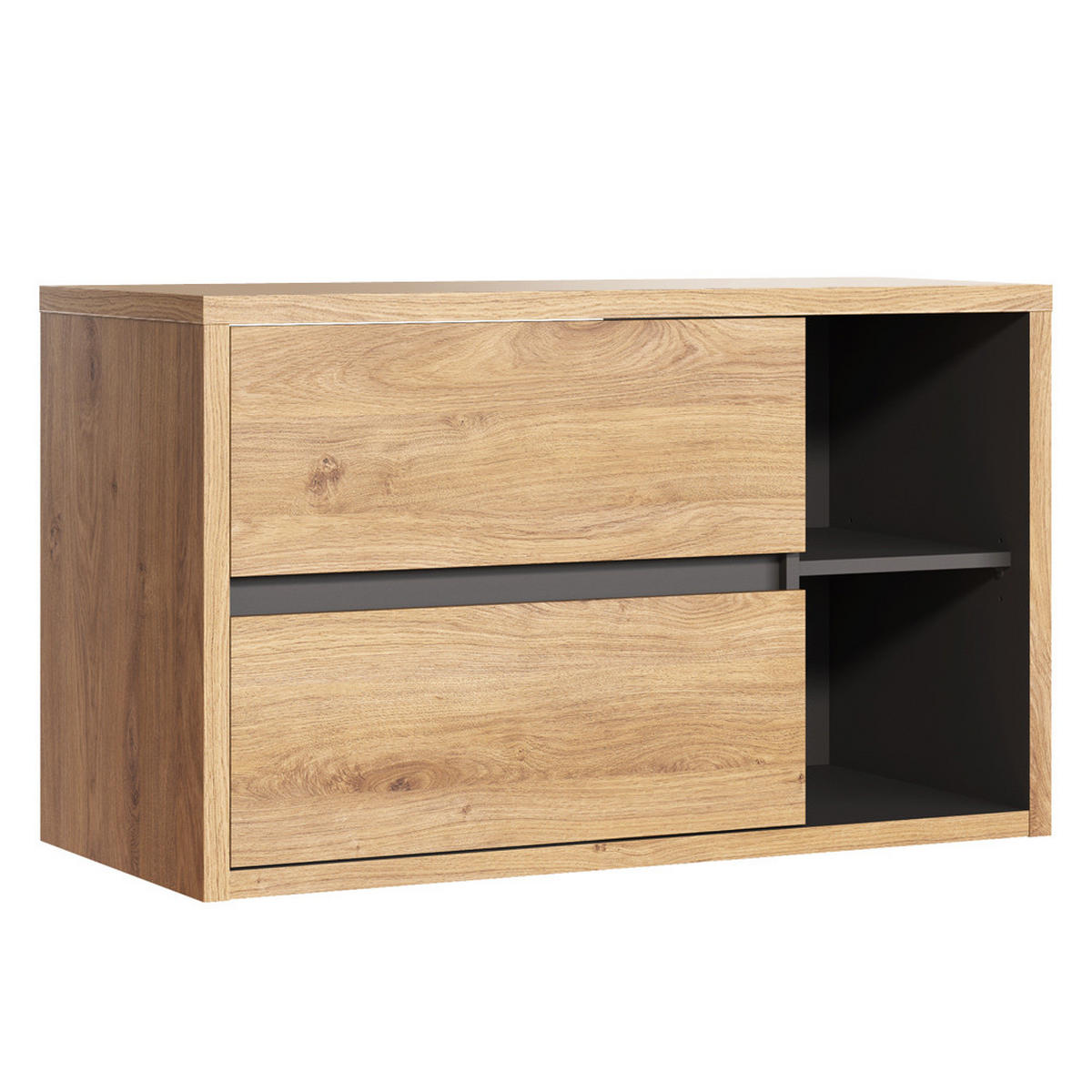 BADMÖBEL-SET 2-TLG. Danzig-56 - Braun, Holzwerkstoff (100/200/46cm) - Lomado