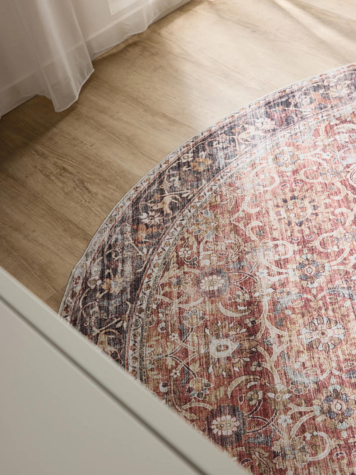 VINTAGE-TEPPICH George waschbar ø 120 cm rund - Multicolor, Kunststoff (120/120cm) - benuta