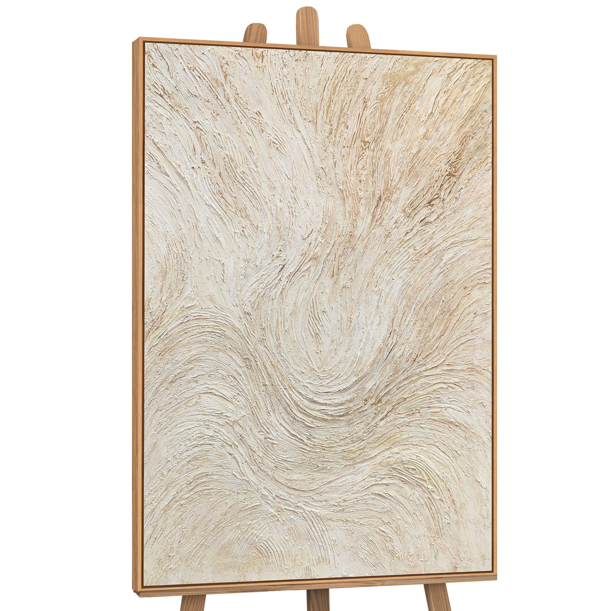 GEMÄLDE Baumstrom Schattenfugenrahmen Eichefarben 120x80 cm - Eichefarben, Holz (120/80cm) - YS-art gallery