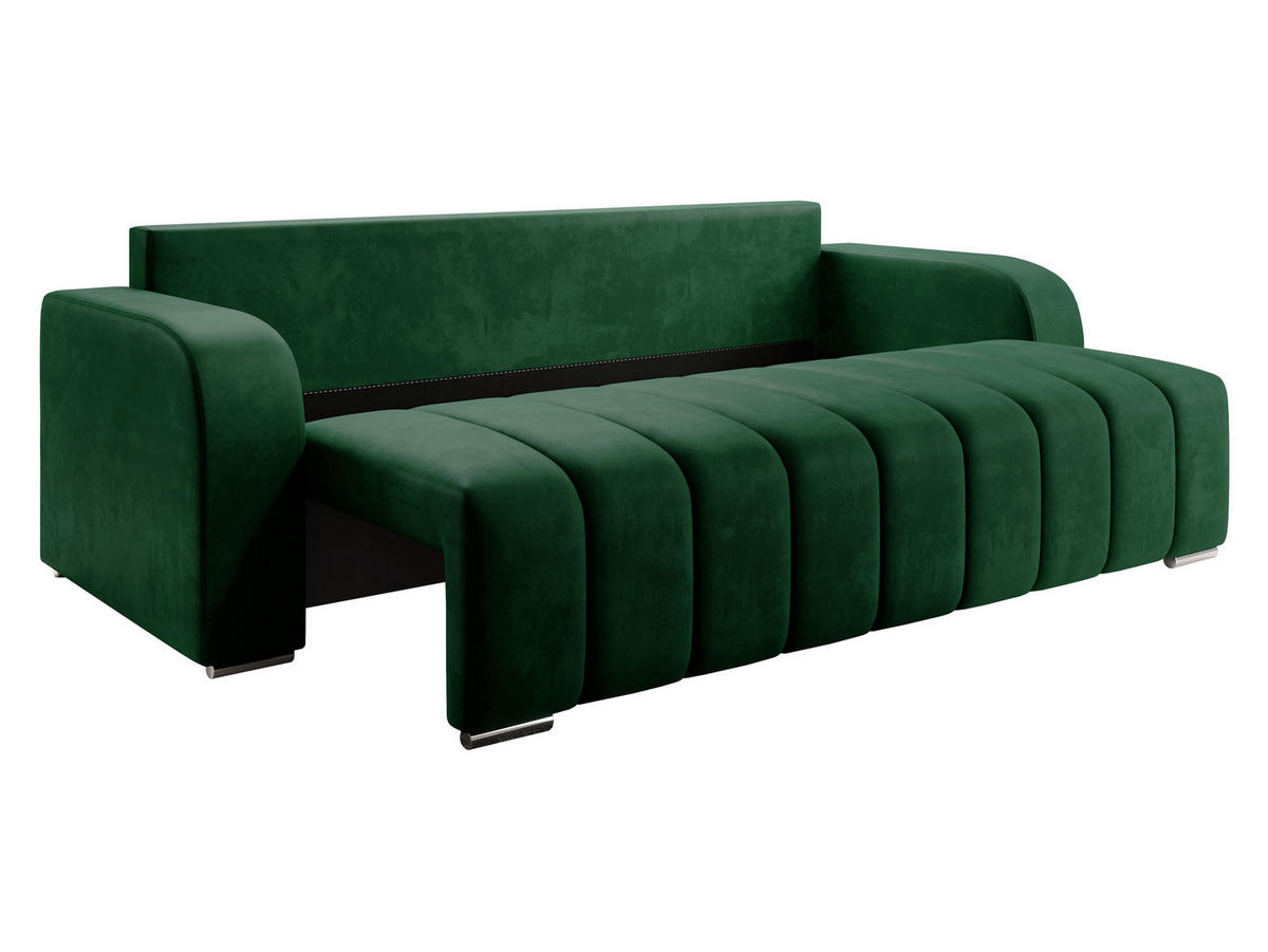 SCHLAFSOFA Pufetto Boucle - Hellbraun/Silberfarben, Holz/Textil (244/86/90cm) - MIRJAN24