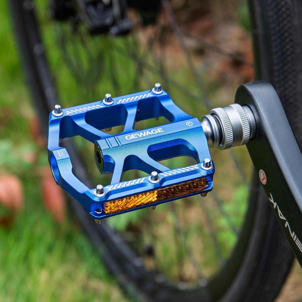 FAHRRADPEDAL Schnellwechsel Aluminium Blau - Blau, Metall (7.4/1.5/8cm)