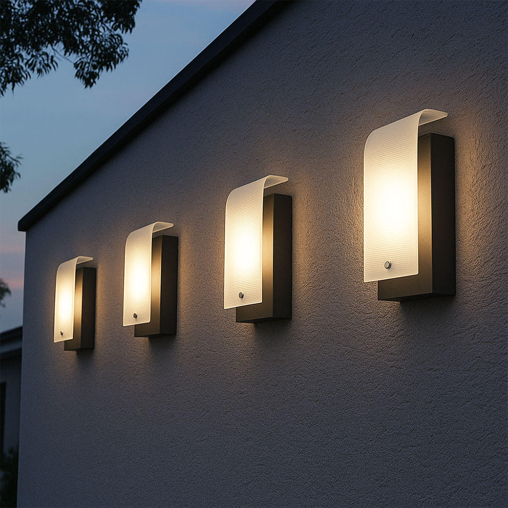 LED AUSSEN-WANDLEUCHTE VESCAVA Silber Stahl - Silberfarben, Glas (7/22.5/12cm)