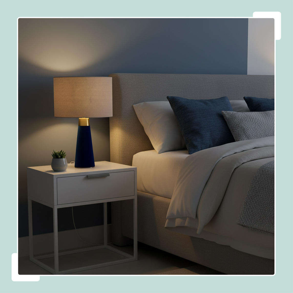 TISCHLAMPE - Multicolor, Textil/Metall (40/40/47cm) - Relaxdays