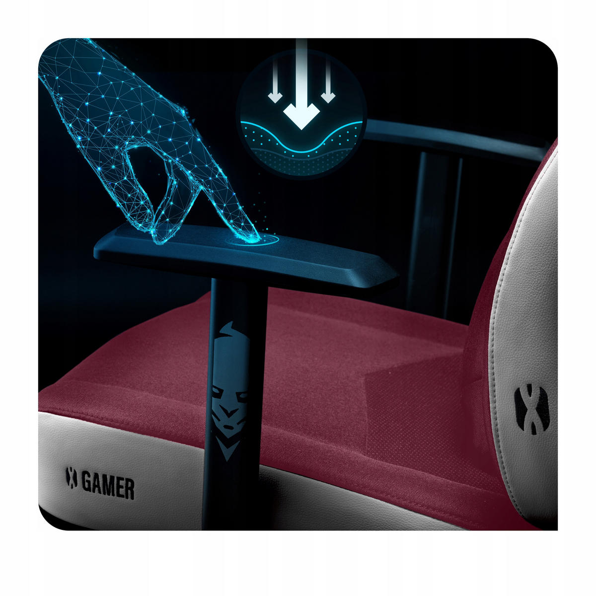 GAMINGSTUHL X-GAMER - Rosa/Weiß, Metall (68/118/56cm) - Diablo Chairs