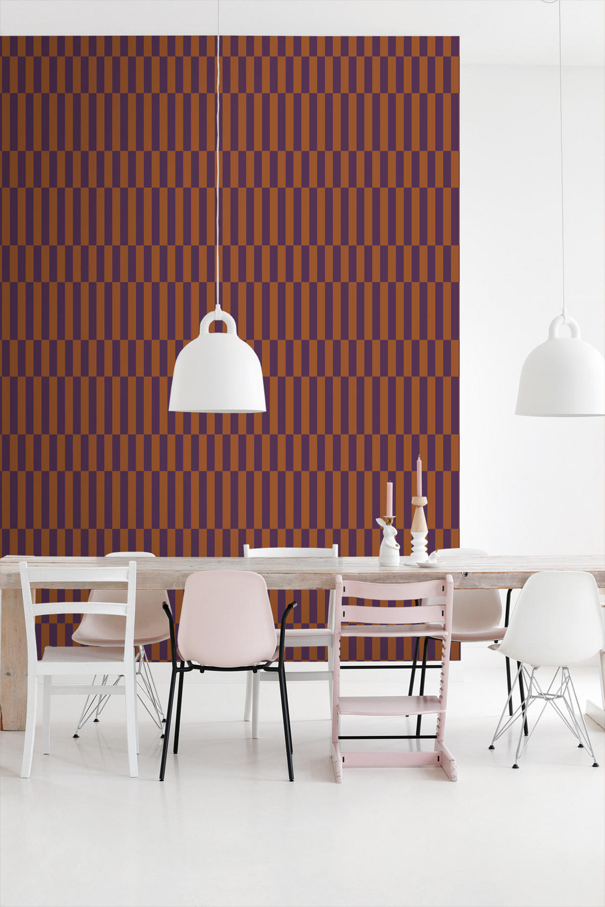 TAPETE Streifen 50 x 900 cm - Lila, Papier (50/900cm) - ESTAhome