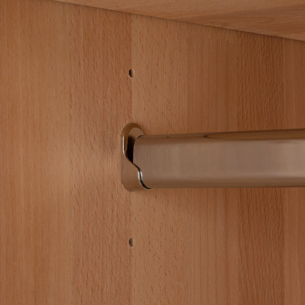 DREHTÜRENSCHRANK - Buche massiv - Buchefarben, Holz (100/210/58cm) - home24