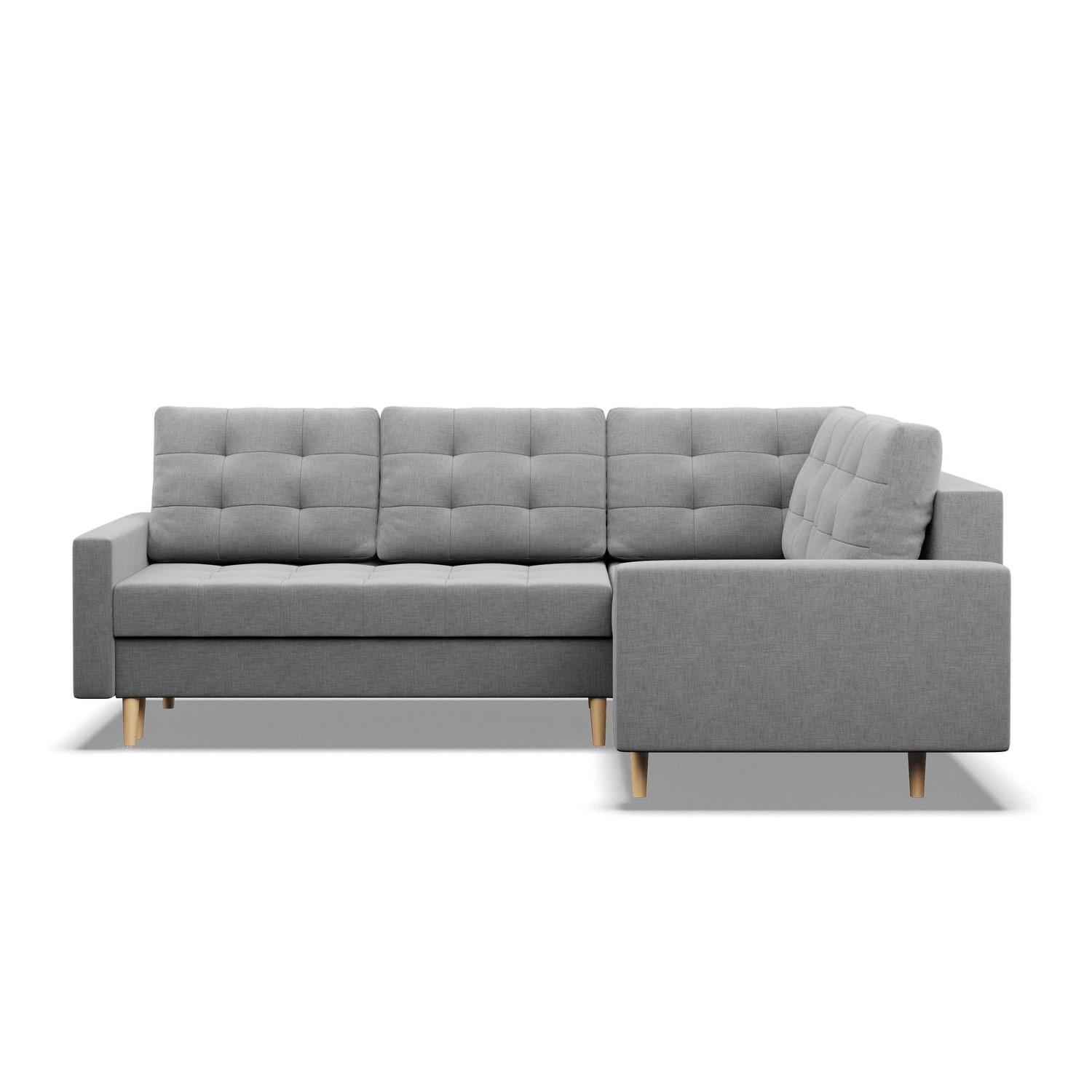 ECKSOFA RECHTS MIT SCHLAFFUNKTION ELMA, Grau - Grau, Textil (223/172cm) - Mebligo
