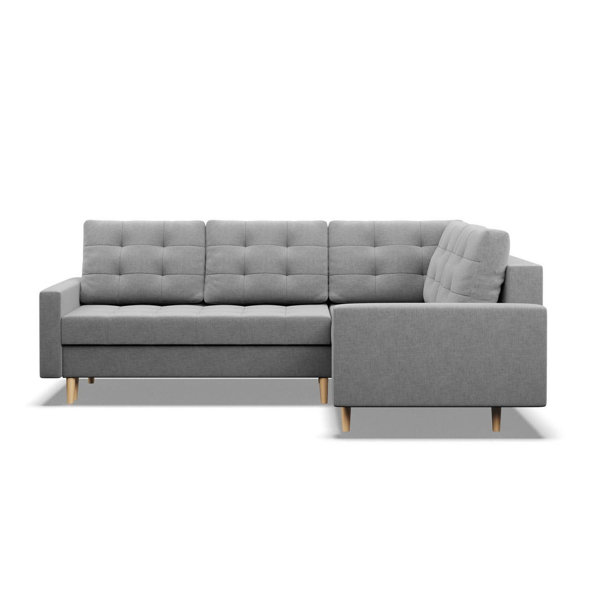 ECKSOFA RECHTS MIT SCHLAFFUNKTION ELMA, Grau - Grau, Textil (223/172cm) - Mebligo