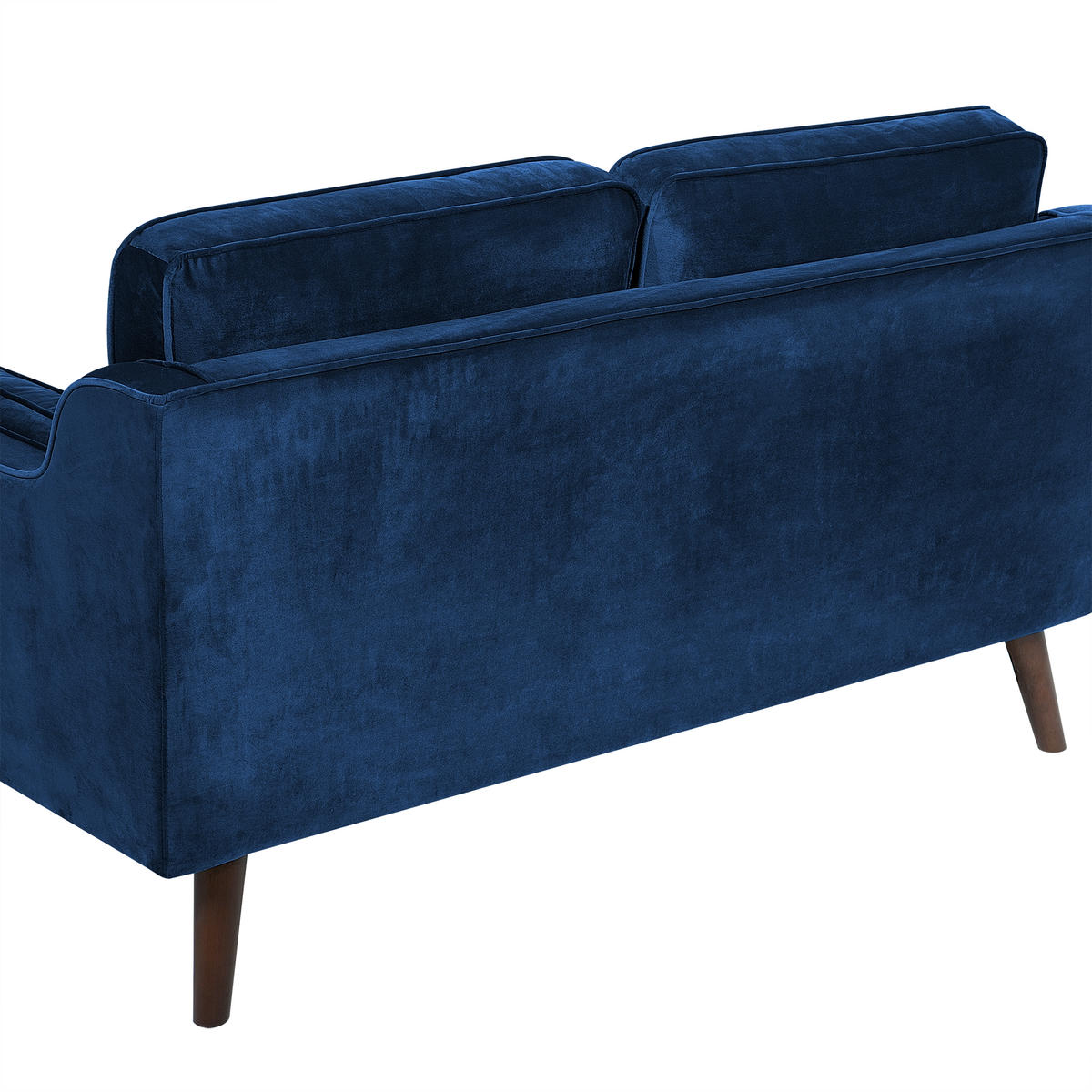2-SITZER-SOFA Samtstoff Dunkelblau Lokka - Hellblau, Textil (150/85/83cm) - Beliani