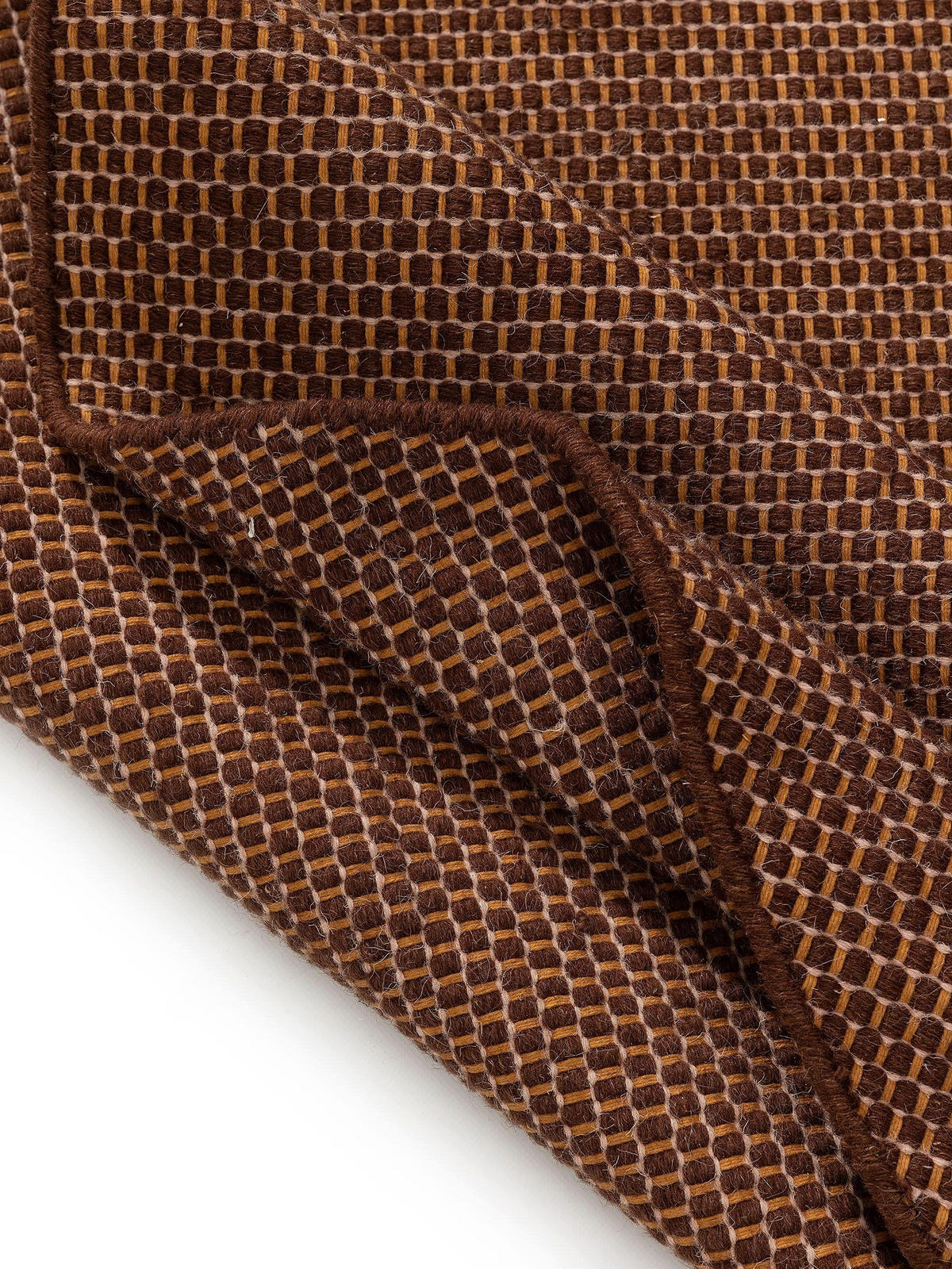 WOLLTEPPICH rund Rocco Braun ø 150 cm rund - Braun, Textil (150/150cm) - benuta Pure