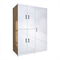 WASCHMASCHINENSCHRANK DORA-I 130cm Breit, 186cm Hoch - Eiche Bianco, Holzwerkstoff (130/186/73.8cm)