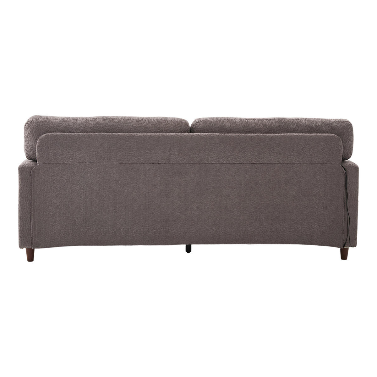 SOFA 2-Sitzer mit USB-C-Anschluss und LED-Ambiente Chenille Hellgrau 203/77,5/86 cm - Hellgrau, Textil (203/86/77.5cm) - OKWISH