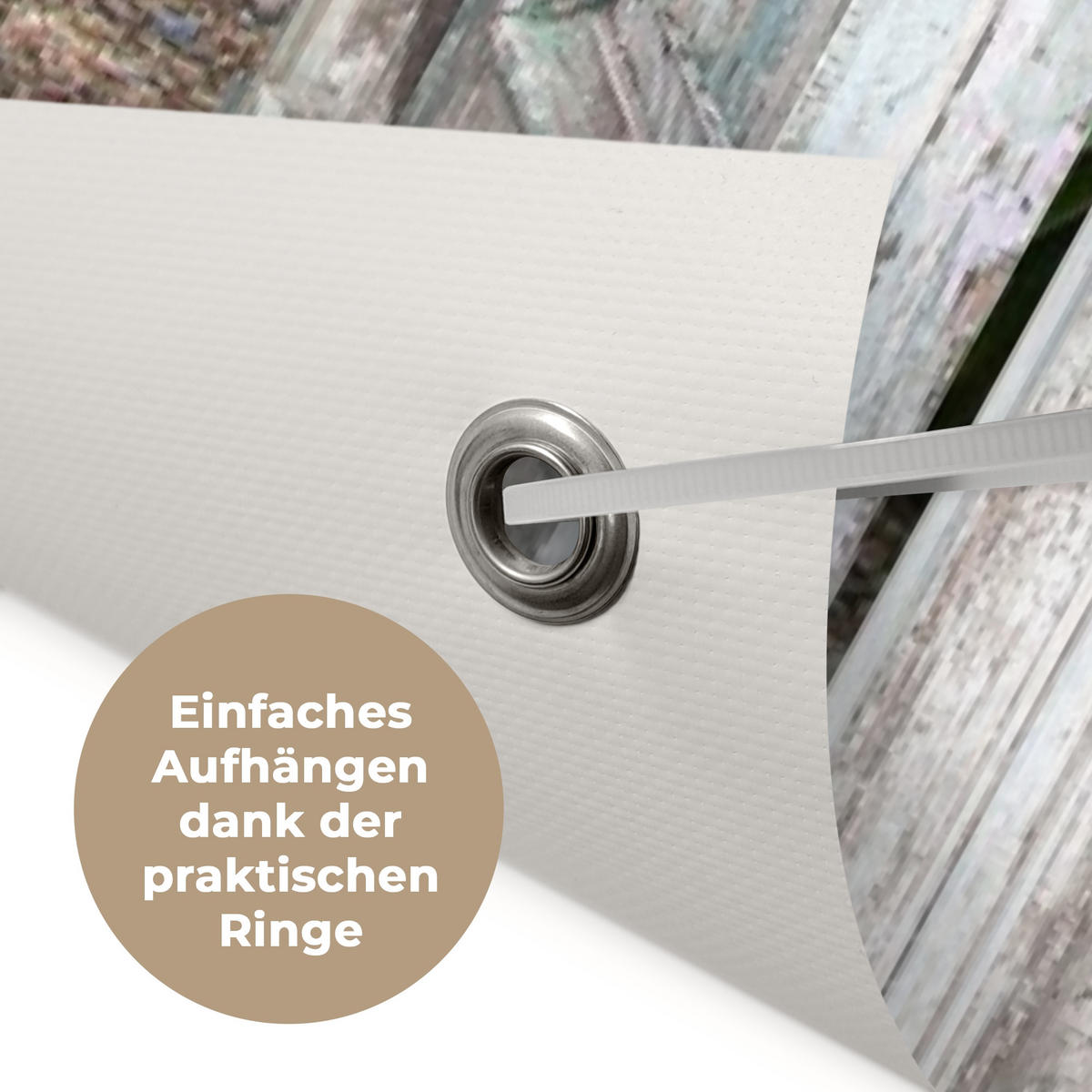 ZAHRADNÍ PLAKÁT Průhledné - Hortenzie - Květiny 80x120 cm - světle šedá, plast (80/120/0.2cm) - OnlyWow