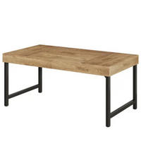 COMPUTERTISCH Schwarz-Braun 140/70/76 cm Metallrahmen rustikales Design - Schwarz, Holzwerkstoff (70/140/76cm) - PANGIVO