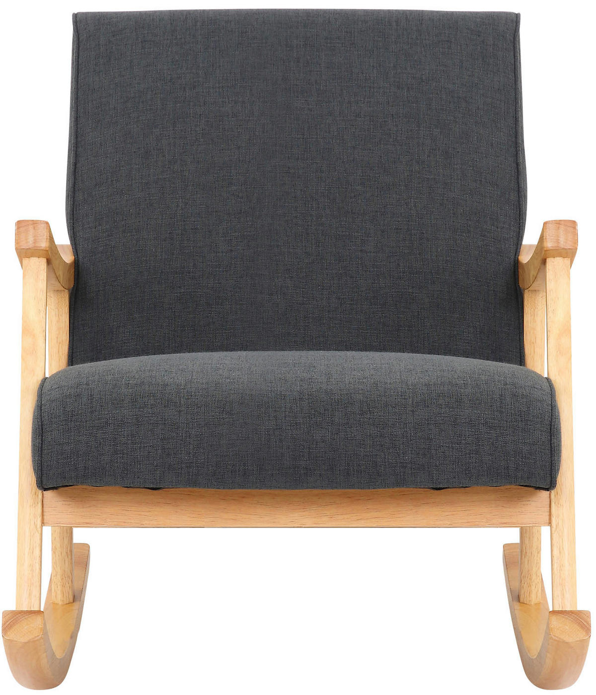 SCHAUKELSTUHL Stoff dunkelgrau - Dunkelgrau, Holz/Textil (67/82/92cm) - CLP
