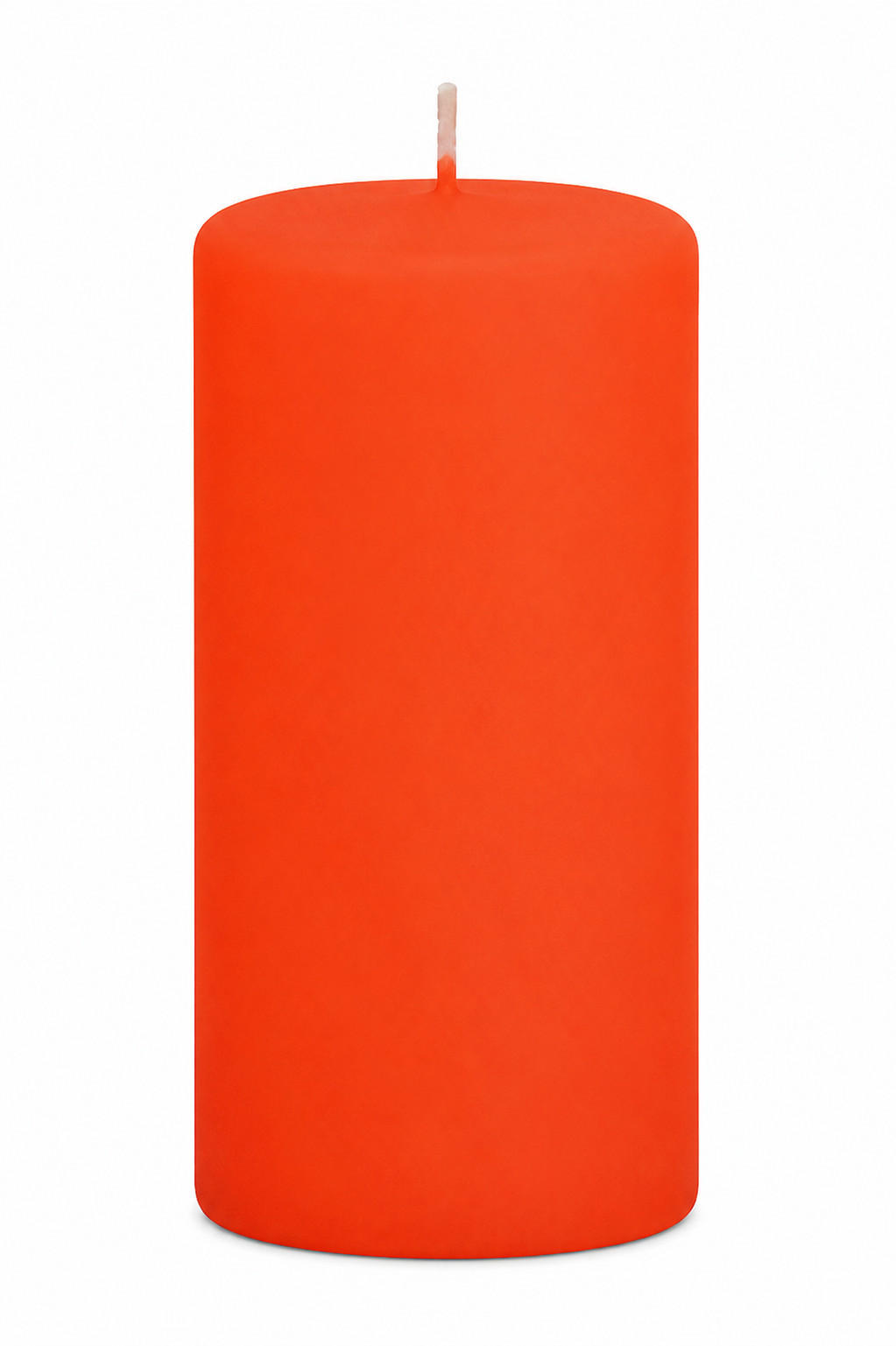 STUMPENKERZEN Samt-Lack Inka Orange 12 x 6 cm, 4er Set - Orange, Paraffin (6/12/12cm) - Kopschitz Kerzen