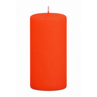 STUMPENKERZEN Samt-Lack Inka Orange 12 x 6 cm, 4er Set - Orange, Paraffin (6/12/12cm) - Kopschitz Kerzen