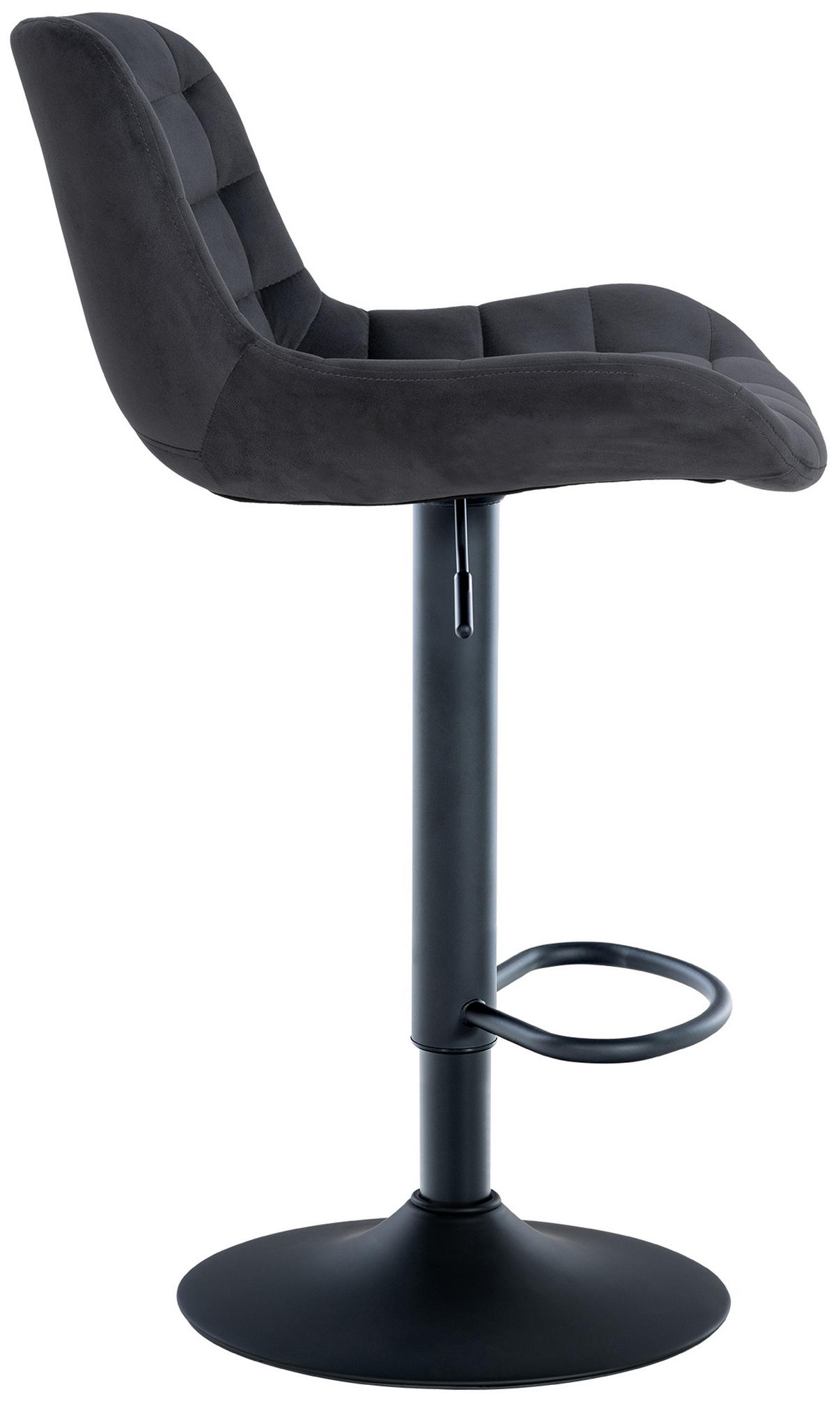 BARHOCKER 2er Set Tower Samt schwarz - Schwarz, Textil/Metall (48/105/54cm) - TPFLiving