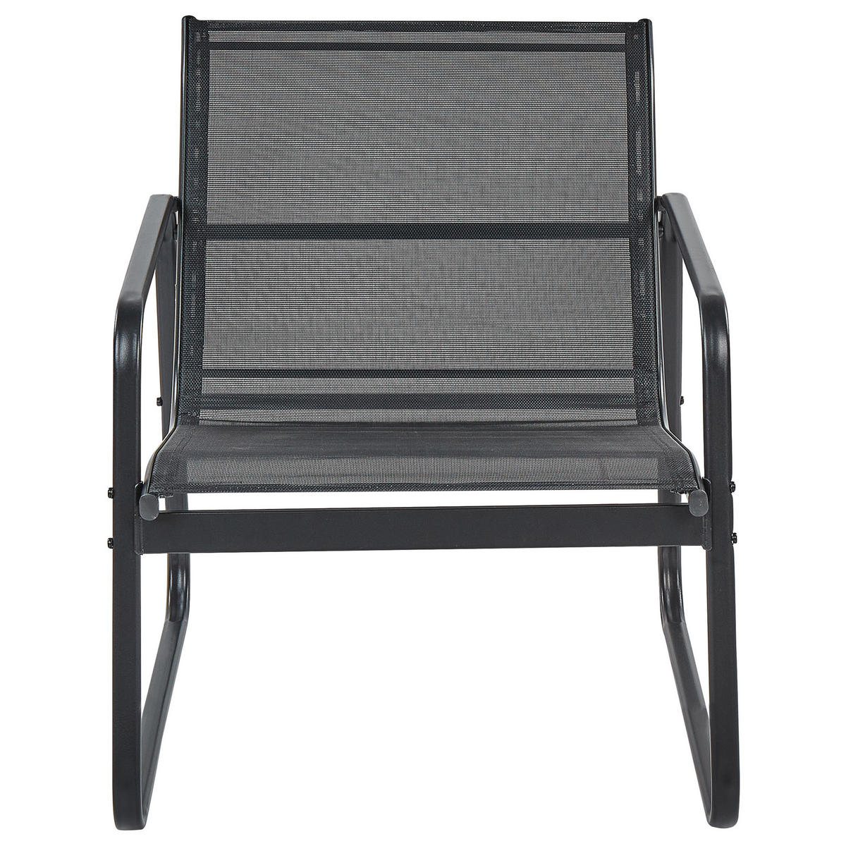 LOUNGE SET 4-Sitzer Metal Schwarz Barrea - Schwarz, Metall - Beliani