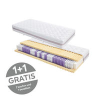 VISCOMATRATZE 90/200 cm Höhe ca. 22 cm 7 -Zonen - Weiß, KONVENTIONELL, Textil (90/200cm) - Livetastic