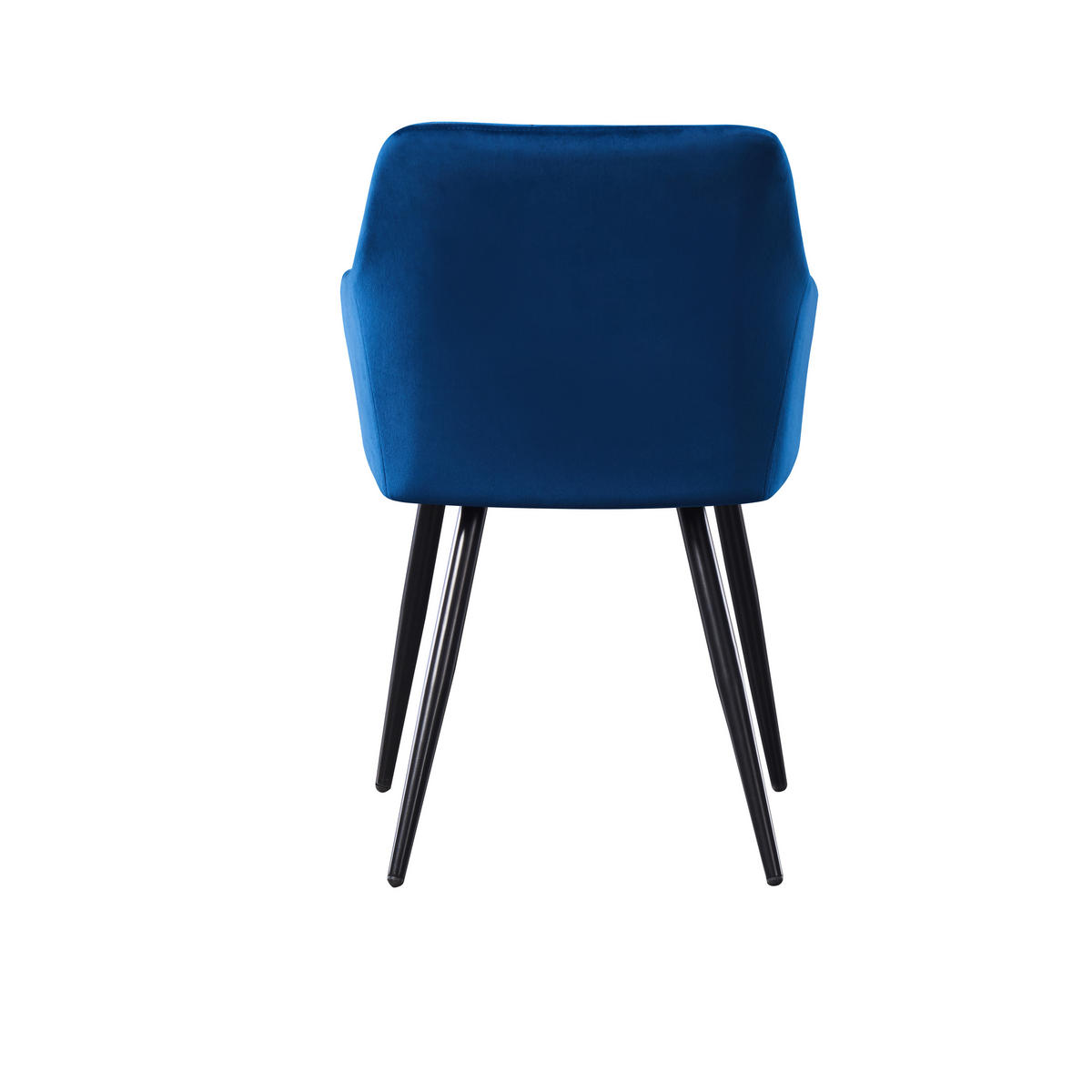 ESSZIMMERSTUHL Samt 6-teilig Blau - Blau, Metall (55/82/59cm) - Life Interiors