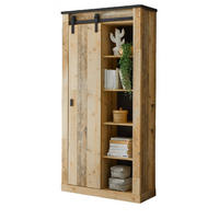 SCHUHSCHRANK Flurschrank Used Wood Vintage 93 x 201 cm - Anthrazit/Schwarz, Holzwerkstoff/Metall (93/201/38cm) - Furn.Design