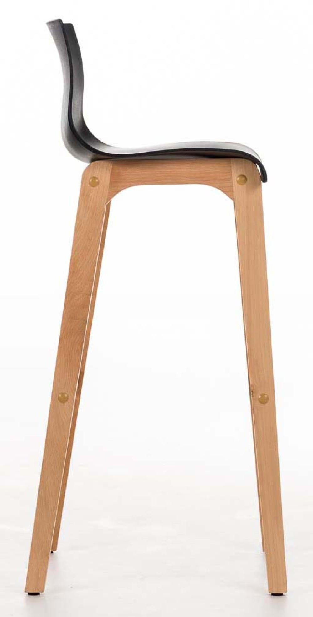 Thumbnail - CLP Barhocker, Schwarz, Holz, 41x101x46 cm, Esszimmer, Barmöbel, Barhocker