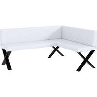 ECKBANK ERIC_X - Weiß, Leder (128/168cm) - Meblini