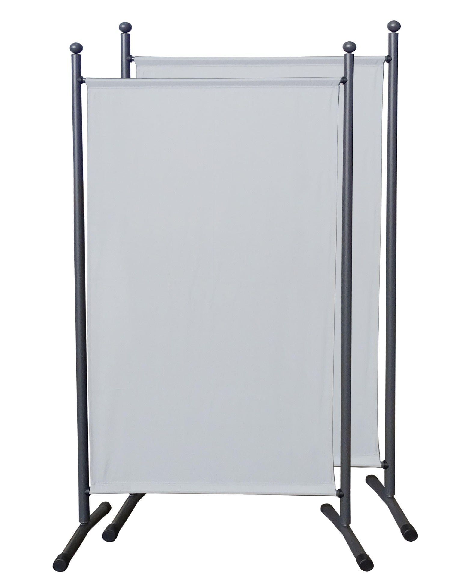 PARAVENT 2 Stück 1-tlg. 180x78 cm Weiß - Weiß, Metall (78/180cm) - QUICK STAR