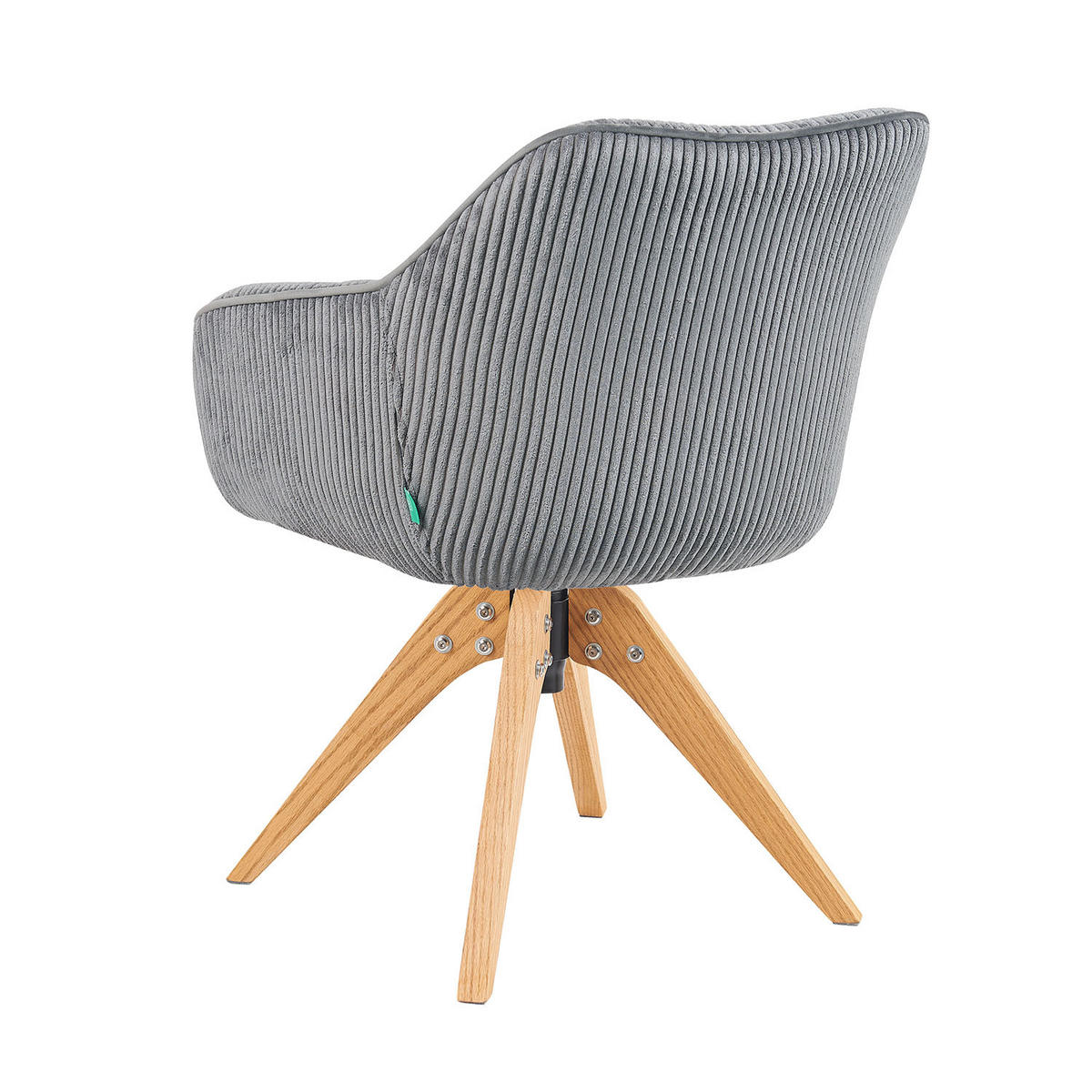 ARMLEHNSTUHL Mika-Finn 2er-Set - Honigeiche/Grau, Eichenholz/Holz (60/82/61cm) - DUBI Möbel