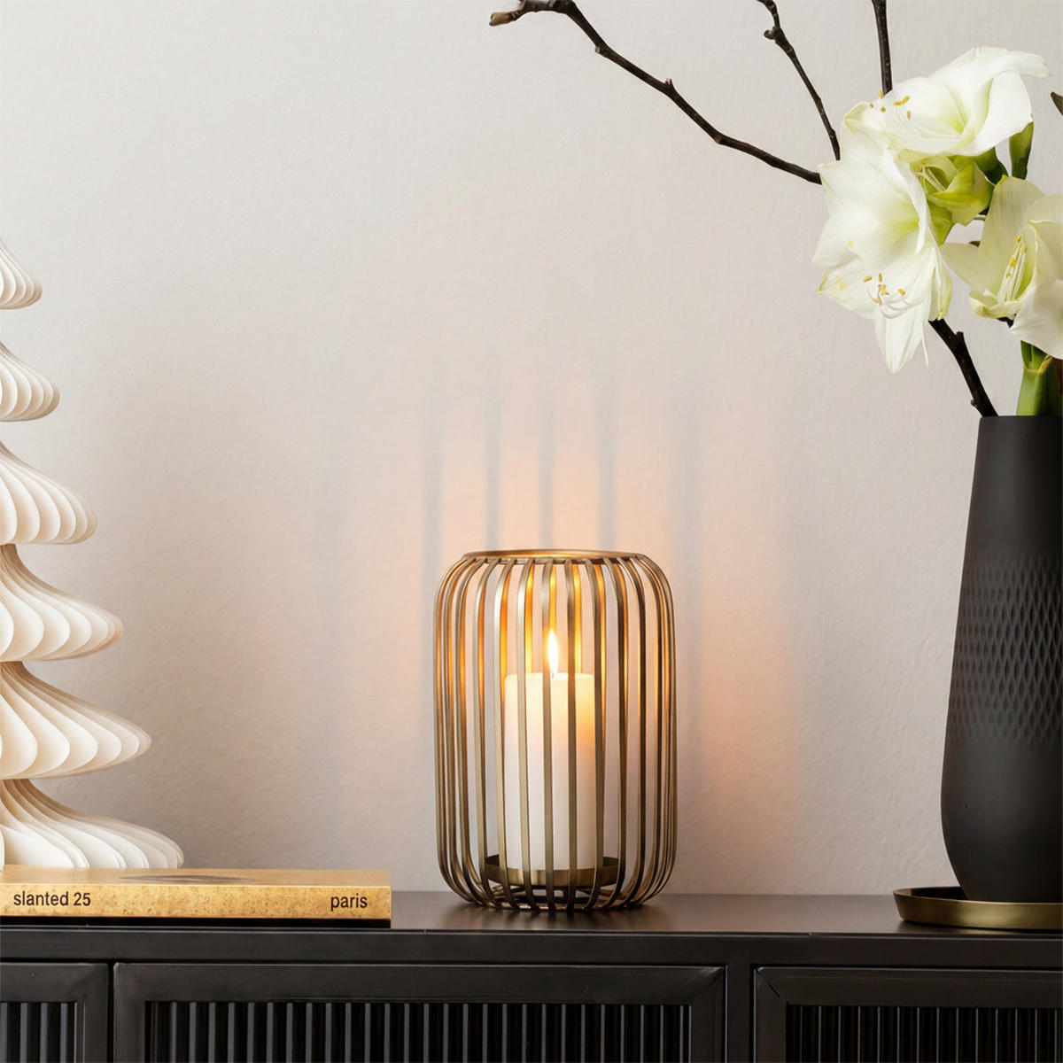 WINDLICHT Christmas Chic gold 22,5 cm - Goldfarben, Metall (18/22.5/18cm) - Villeroy & Boch